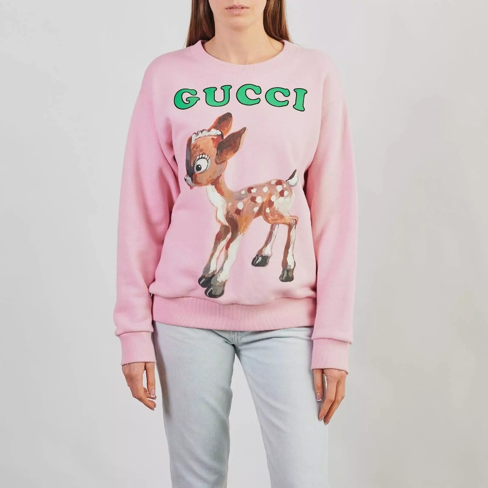Gucci Pink Bambi Graphic Sweater  size M